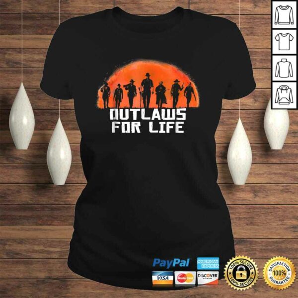 Outlaws For Life orange Moon Silhouette Shirt RDR2