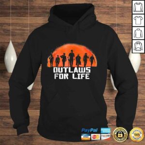 Outlaws For Life orange Moon Silhouette Shirt RDR2 4