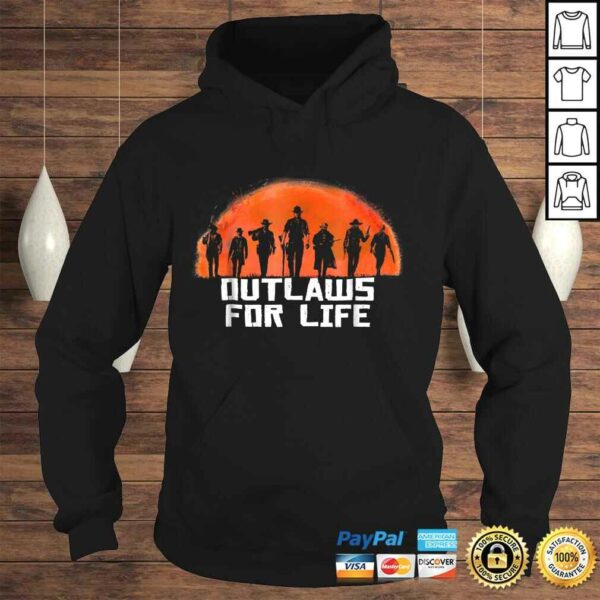 Outlaws For Life orange Moon Silhouette Shirt RDR2