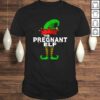 PREGNANT Elf Family Christmas Group Matching PJ Tee Shirt