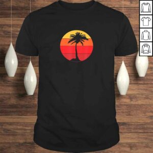Pacific Ocean Beach Palm Tree Sun Retro Vintage Shirt Pacific Ocean Beach Palm Tree Sun Retro Vintage Shirt