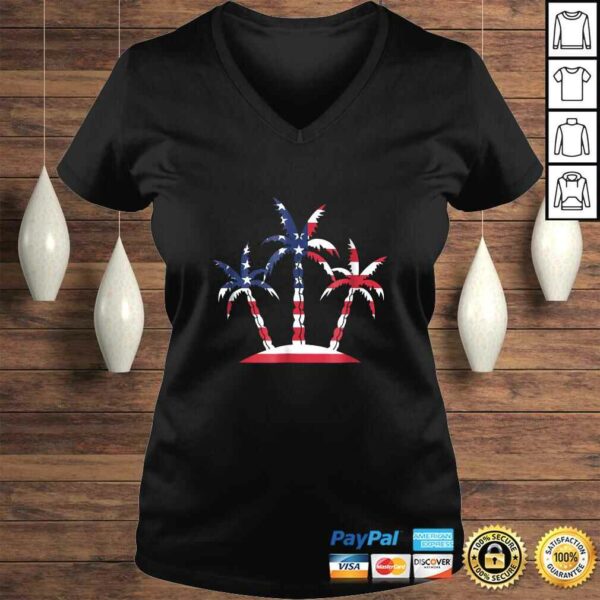 Palm Tree Shirt American Flag USA Gift For Men Women Kids