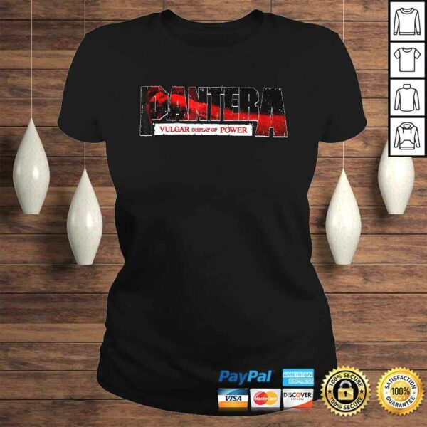 Pantera Official Vulgar Display Of Power Logo Red TShirt