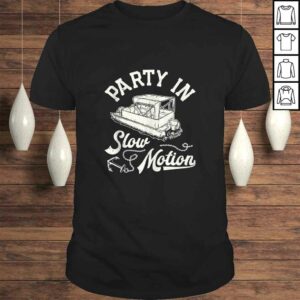 Party In Slow Motion Funny Men Women Boating Pontoon Boat V-Neck T-Shirt Party In Slow Motion Funny Men Women Boating Pontoon Boat V-Neck T-Shirt