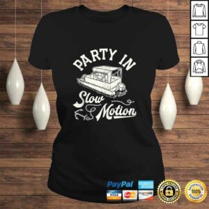 Party In Slow Motion Funny Men Women Boating Pontoon Boat V-Neck T-Shirt 2 Party In Slow Motion Funny Men Women Boating Pontoon Boat V Neck T Shirt 3