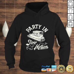 Party In Slow Motion Funny Men Women Boating Pontoon Boat V-Neck T-Shirt 3 Party In Slow Motion Funny Men Women Boating Pontoon Boat V Neck T Shirt 4