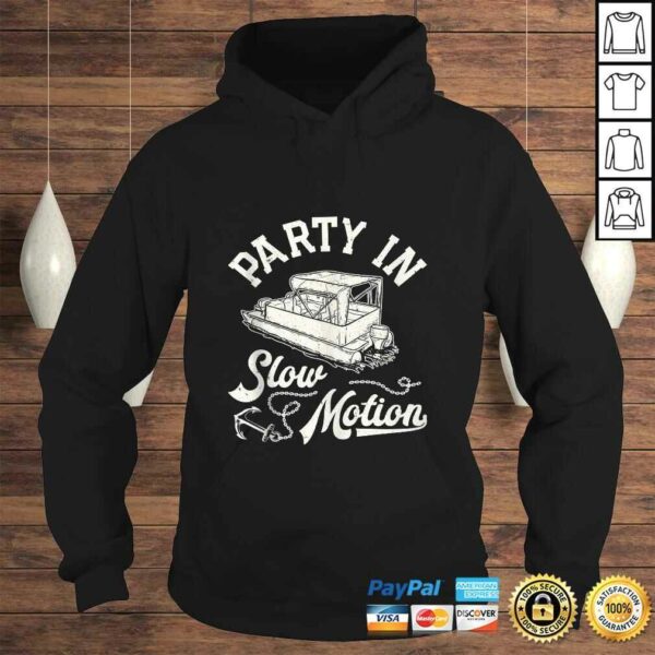 Party In Slow Motion Funny Men Women Boating Pontoon Boat V-Neck T-Shirt