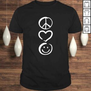 Peace Love and Happiness Shirt Peace Sign, Heart, Smile Peace Love and Happiness Shirt Peace Sign, Heart, Smile