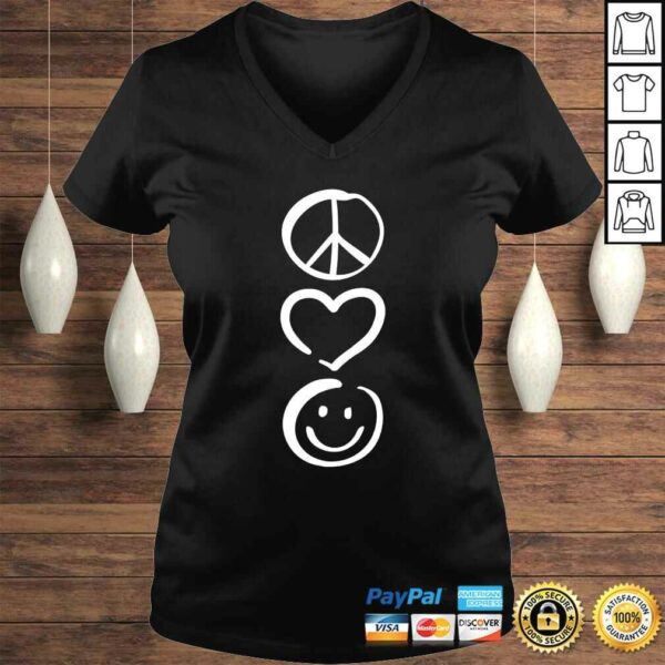 Peace Love and Happiness Shirt Peace Sign, Heart, Smile