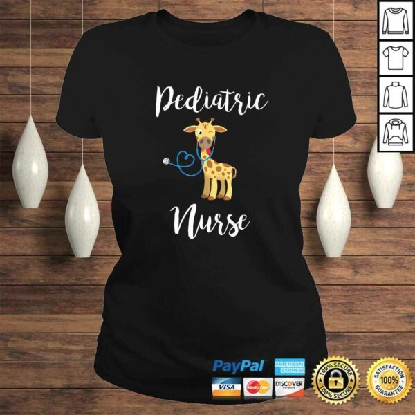 Pediatric Nurse Shirt RN Shirt Pediatrics Giraffe Gift Tee