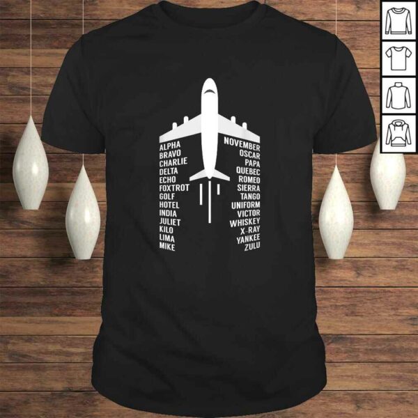 Phonetic Alphabet Aviation Pilot Airplane Aircraft TShirt