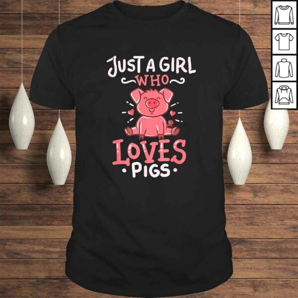 Pig Just A Girl Animal Farmer Funny TShirt Gift