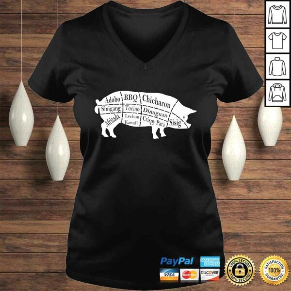 Pig Parts Filipino Food BBQ Pinoy Adobo Funny Pork V-Neck T-Shirt