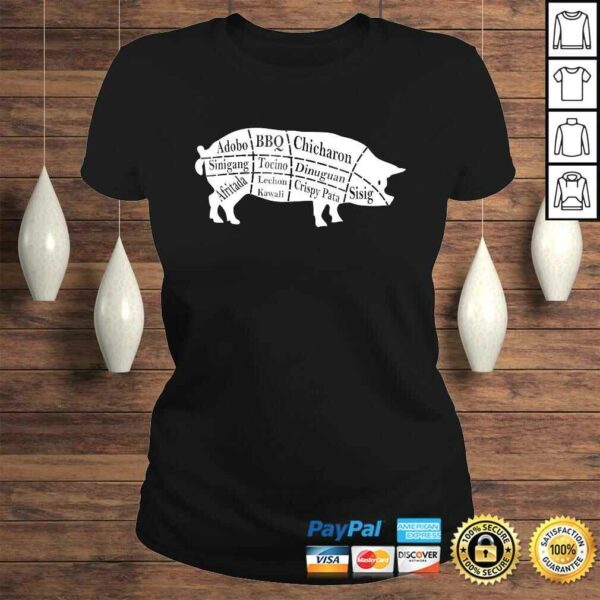 Pig Parts Filipino Food BBQ Pinoy Adobo Funny Pork V-Neck T-Shirt