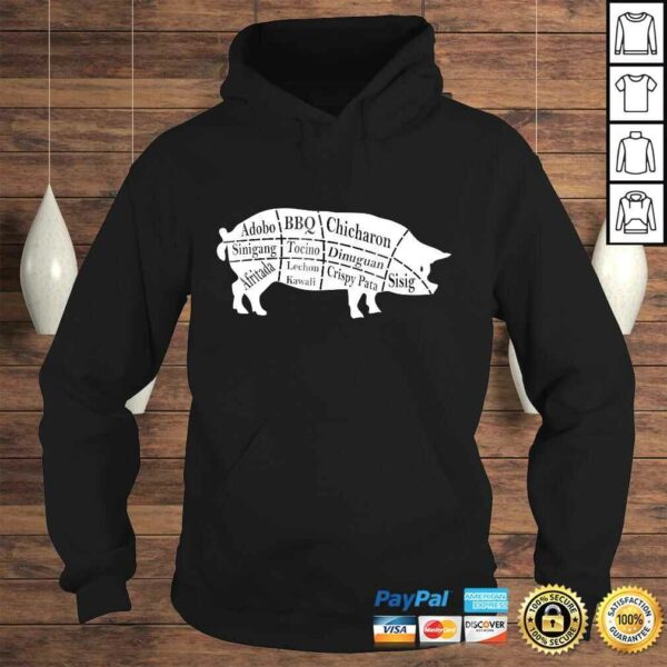 Pig Parts Filipino Food BBQ Pinoy Adobo Funny Pork V-Neck T-Shirt