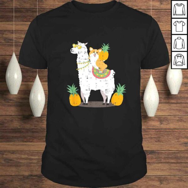 Pineapple Llama Corgi Cool Cute Birthday Gift Idea OutfiT-shirt