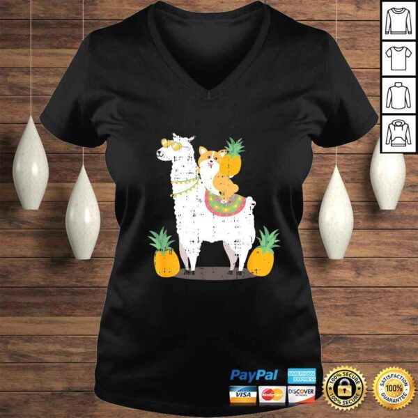 Pineapple Llama Corgi Cool Cute Birthday Gift Idea OutfiT-shirt