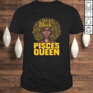 Pisces Queen Black Woman Afro Natural Hair African American V-Neck T-Shirt Pisces Queen Black Woman Afro Natural Hair African American V-Neck T-Shirt