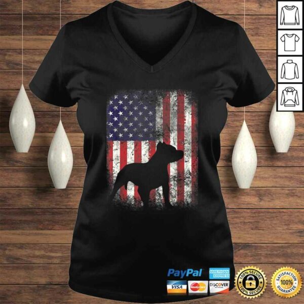 Pitbull American Flag Shirt USA Patriotic Dog Gift