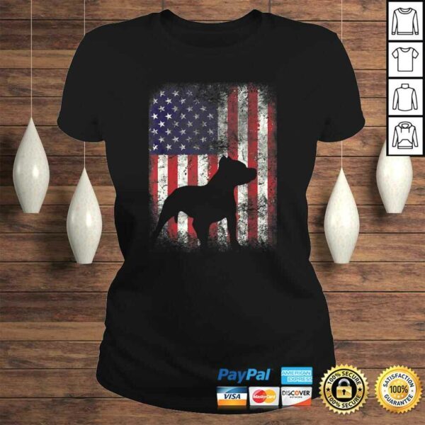 Pitbull American Flag Shirt USA Patriotic Dog Gift