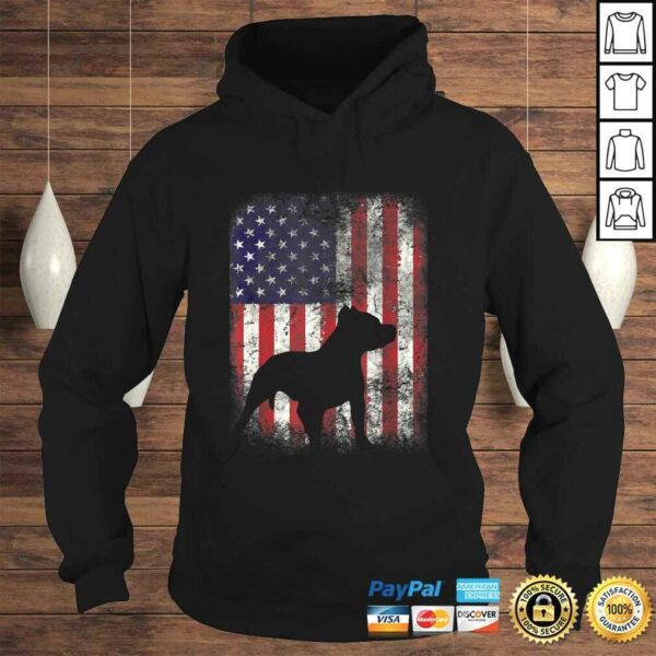 Pitbull American Flag Shirt USA Patriotic Dog Gift