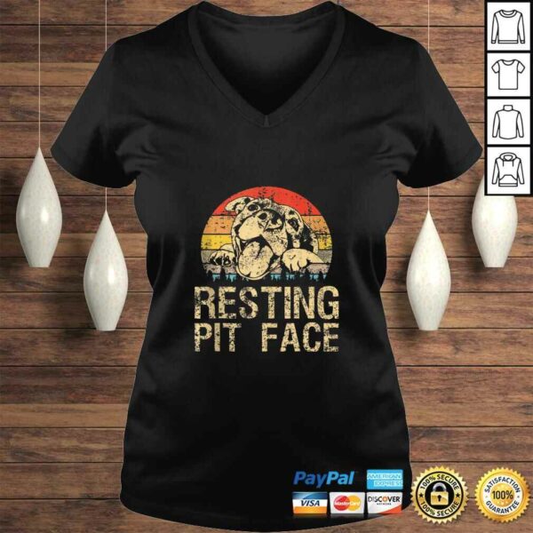 Pitbull Resting Pit Face – Vintage Funny Pitbull Lovers Shirt