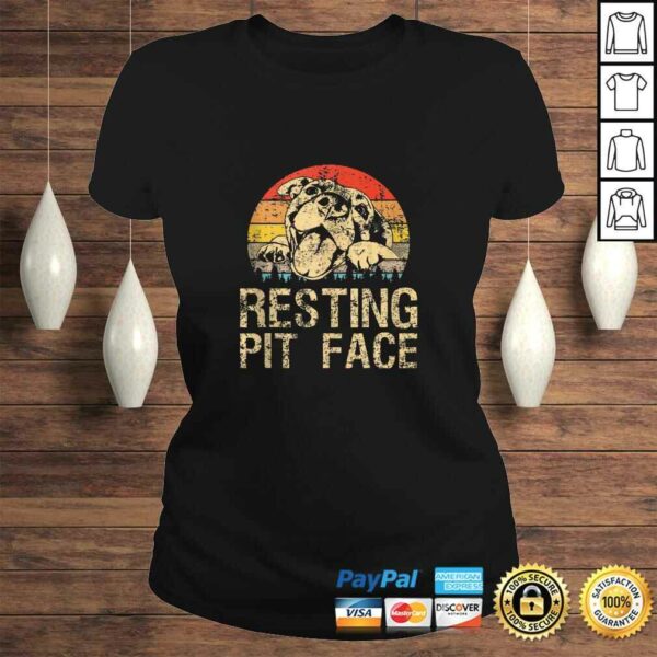 Pitbull Resting Pit Face – Vintage Funny Pitbull Lovers Shirt