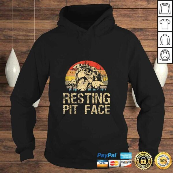 Pitbull Resting Pit Face – Vintage Funny Pitbull Lovers Shirt