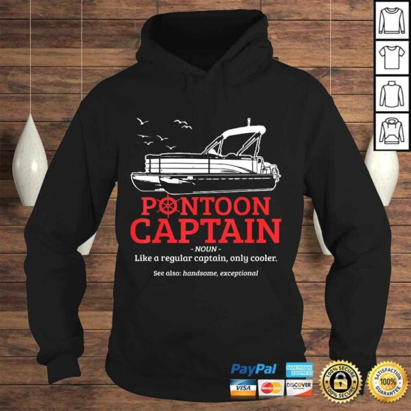 Pontoon Captain Definition Funny Pontoon Boat Boating V-Neck T-Shirt