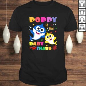 Poppy Of The Baby Shark Birthday Poppy Shark TShirt Gift Poppy Of The Baby Shark Birthday Poppy Shark TShirt Gift