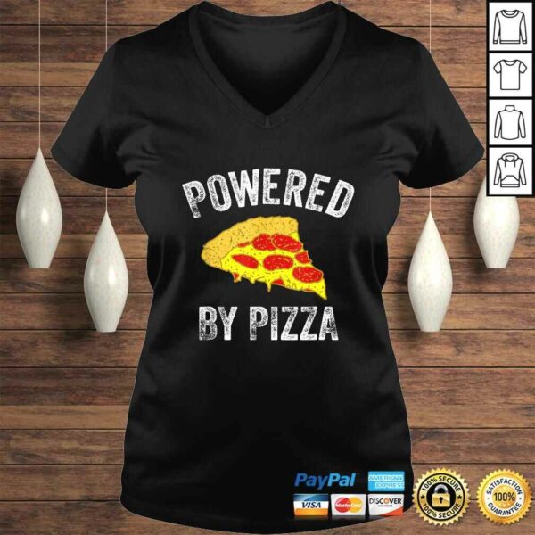 Powered By Pizza Pepperoni Superhero Strength Fitness Guru TShirt Gift