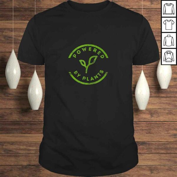 Powered By Plants Shirt Vegan Workout V-Neck T-Shirt