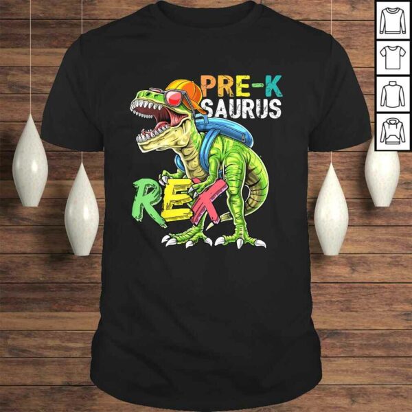 Pre-K Saurus Rex Dinosaur Back to School Shirt for Boys Gift