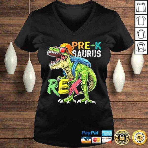 Pre-K Saurus Rex Dinosaur Back to School Shirt for Boys Gift