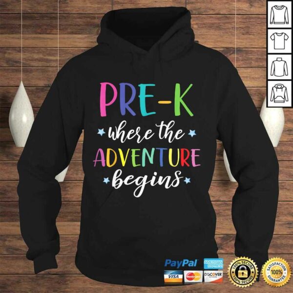 Pre-K Teacher Adventure Begins First Day Preschool Teachers Shirt