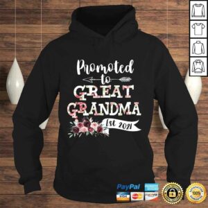 Promoted to Great Grandma Est 2021 New Grandma To Be Tee Shirt 4