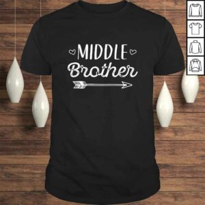 Promoted to Middle Brother Gift Vintage Arrow TShirt