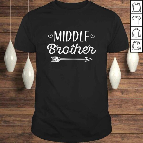 Promoted to Middle Brother Gift Vintage Arrow TShirt