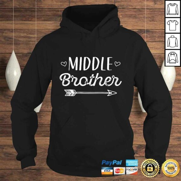 Promoted to Middle Brother Gift Vintage Arrow TShirt