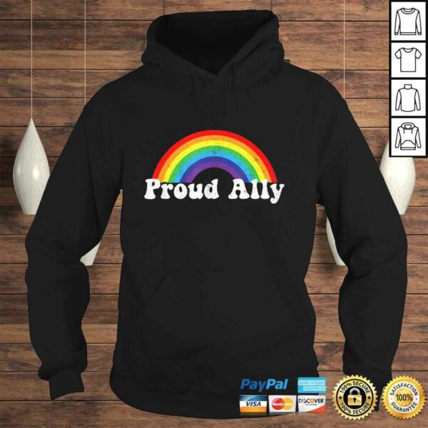 Proud Ally Pride Shirt Gay LGBT Day Month Parade Rainbow Gift TShirt