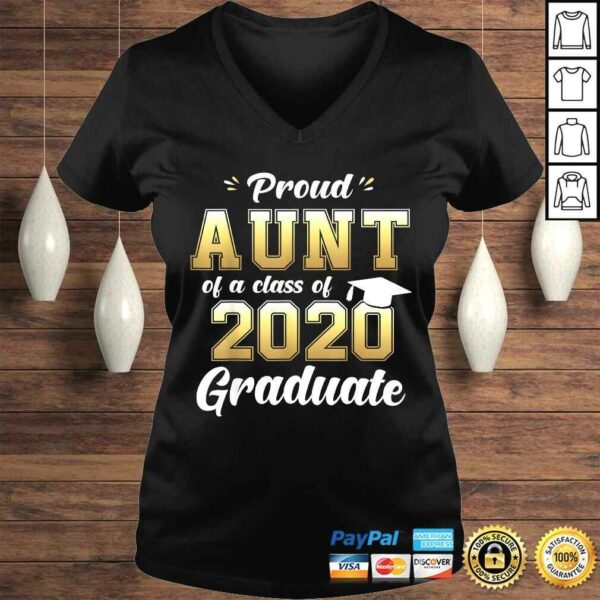 Proud Aunt of a Class of 2020 Graduate Shirt Senior 20 Shirt