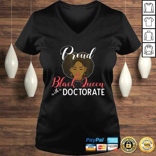 Proud Black Queen PhD Doctorate Degree Graduation Gift TShirt