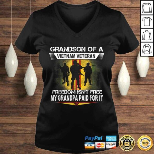 Proud Grandson Of A Vietnam Veteran Shirt Grandson Gift