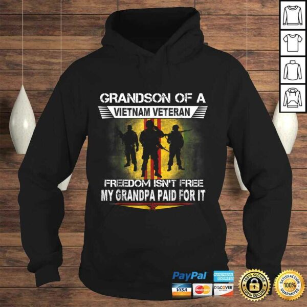 Proud Grandson Of A Vietnam Veteran Shirt Grandson Gift