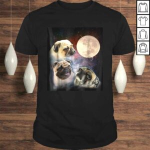 Pug Howling Moon T-shirt Pug Howling Moon T-shirt