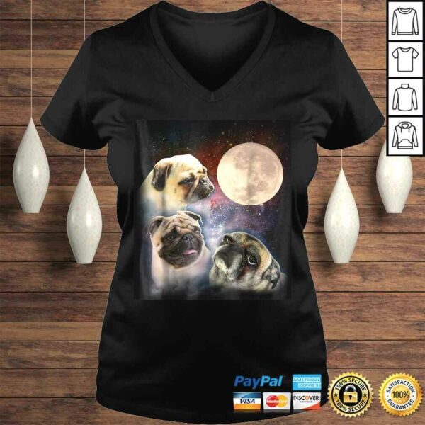 Pug Howling Moon T-shirt