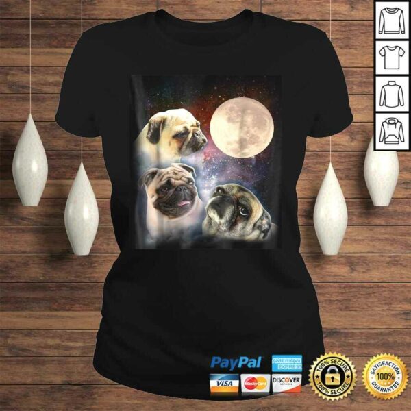 Pug Howling Moon T-shirt
