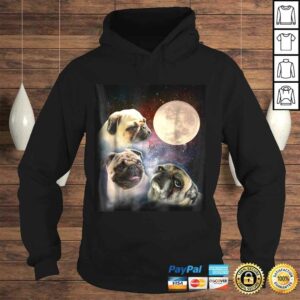 Pug Howling Moon T-shirt 3 Pug Howling Moon T shirt 4
