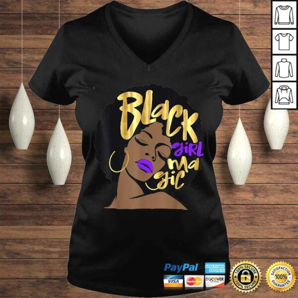 Purple Black Girl Magic Gift Melanin Queen Pride Shirt