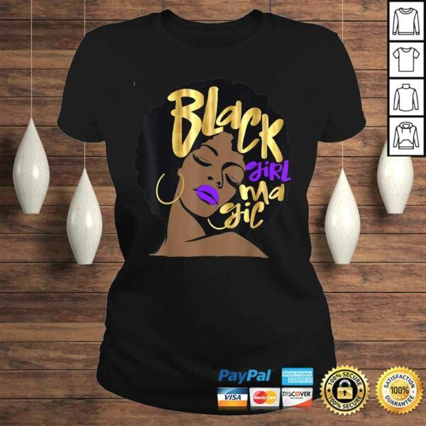 Purple Black Girl Magic Gift Melanin Queen Pride Shirt